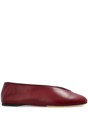 Moschino leather ballet flats - Red