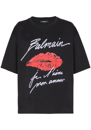 Balmain Kiss-print T-shirt - Black