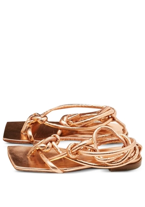 Bottega Veneta Pre-Owned Adam knotted strap sandals - Gold