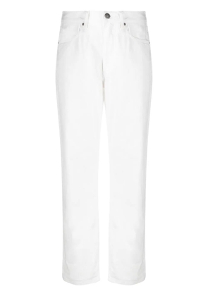 Calvin Klein logo-patch boyfriend jeans - White