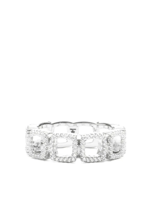 Tom Wood square-link zirconia ring - Silver