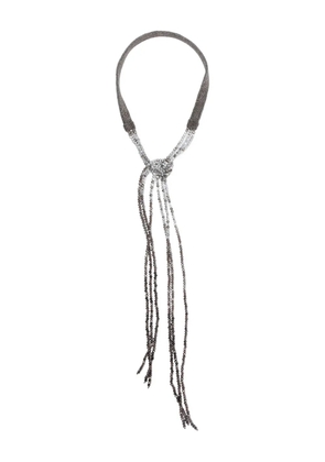 Peserico bead-embellished necklace - Silver