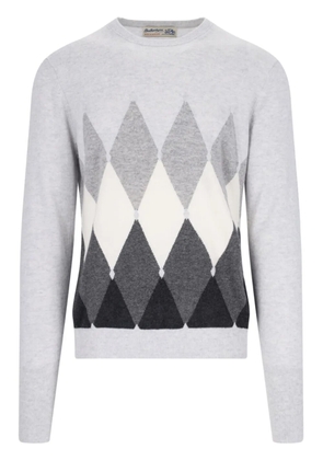 Ballantyne argyle-intarsia jumper - Grey