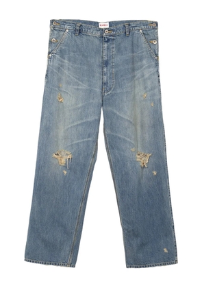 KAMIYA distressed ripped trousers - Blue
