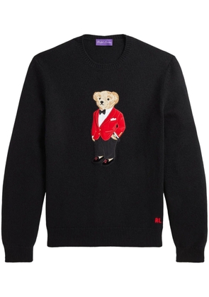 Ralph Lauren Purple Label Polo Bear-embroidered jumper - Black