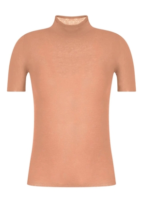 Giorgio Armani short-sleeve mock-neck top - Neutrals