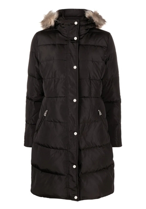 Lauren Ralph Lauren faux-fur trim quilted coat - Black