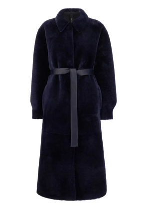 Blancha shearling reversible coat - Blue