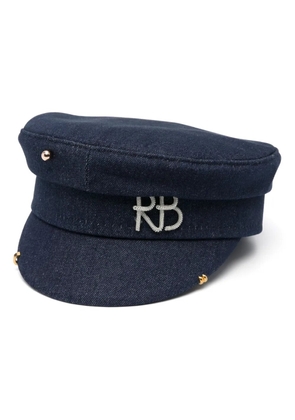 Ruslan Baginskiy piercing-detailed baker boy cap - Blue
