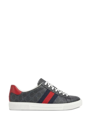 Gucci Ace logo Web-stripe sneakers - Grey