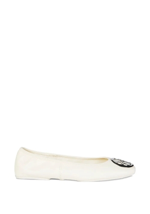 Tory Burch Reva logo-plaque ballet flats - Neutrals