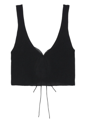 Cecilie Bahnsen ribbed crop top - Black