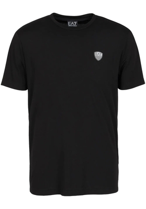 Ea7 Emporio Armani logo-patch crew-neck T-shirt - Black