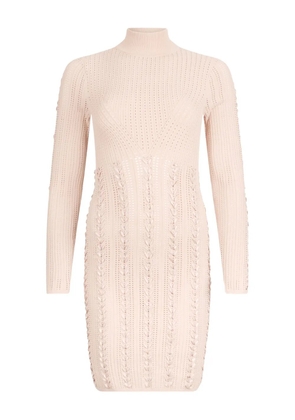 LIU JO braided-detail turtleneck mini day dress - Pink