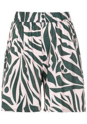 Lygia & Nanny graphic-print high-waist shorts - Green
