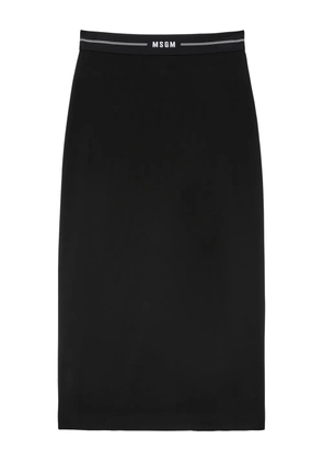 MSGM logo-band skirt - Black