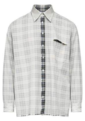 MM6 Maison Margiela inside-out effect shirt - Grey