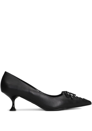 Lola Cruz 55mm Navari lace-up pumps - Black