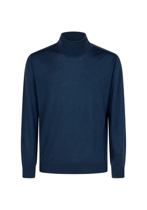 Canali roll-neck long-sleeve sweater - Blue