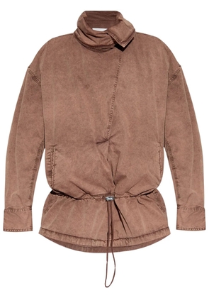 The Attico drawstring bomber jacket - Brown