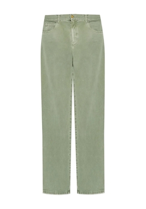 Balmain logo-engraved-button jeans - Green