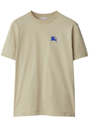 Burberry EKD-embroidered cotton T-shirt - Neutrals