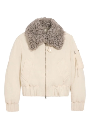AMI Paris padded bomber jacket - Neutrals