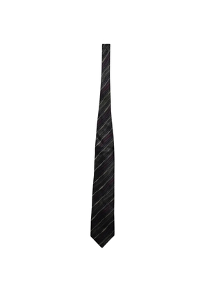 Missoni Pre-Owned diagonal stripes silk necktie - Black