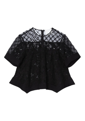 3.1 Phillip Lim beaded lace top - Black