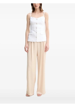 GUESS USA button-front corset top - White