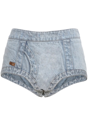 Natasha Zinko washed denim shorts - Blue