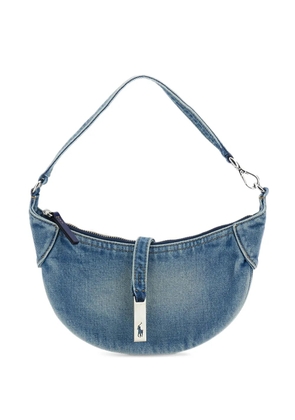 Polo Ralph Lauren buckle-detail denim shoulder bag - Blue