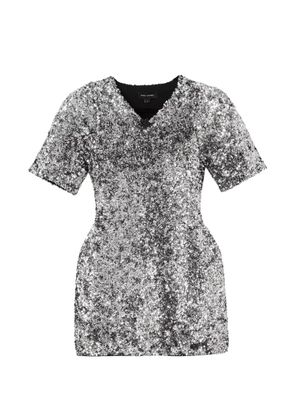 Marc Jacobs sequin-embellished V-neck mini dress - Silver