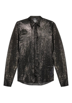 DSQUARED2 sparkling tie-neck shirt - Black