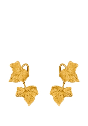 Oscar de la Renta leaf drop earrings - Gold