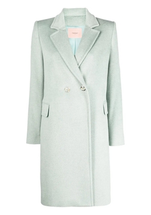 TWINSET double-breasted midi coat - Green