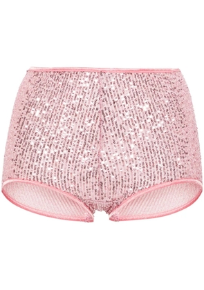 Alchemy x Lia Aram sequin-embellished shorts - Pink