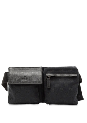 Gucci Pre-Owned 2000-2015 GG Canvas Double Pocket belt bag - Black