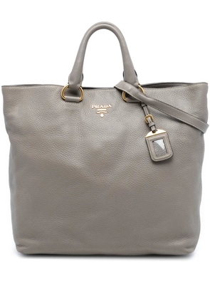 Prada Pre-Owned 2000-2025 Vitello Daino Open Convertible Tote satchel - Grey