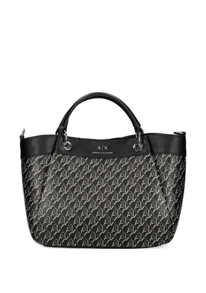 Armani Exchange logo tote bag - Black