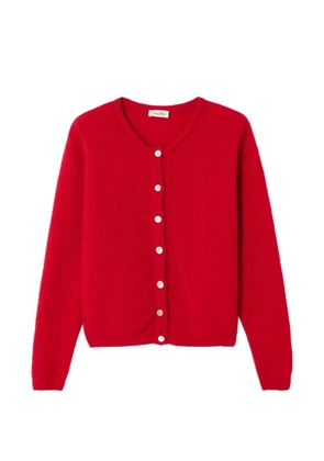 American Vintage crew-neck long-sleeves cardigan - Red