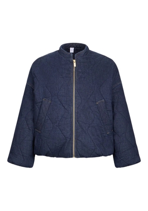 LIU JO quilted denim bomber jacket - Blue