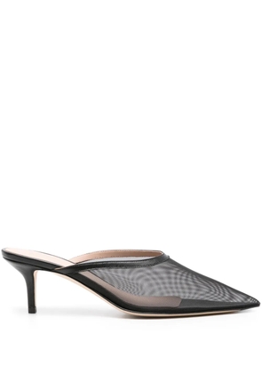 Scarosso Laura 60mm mesh mules - Black
