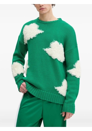 Fiorucci cloud-appliqué sweater - Green