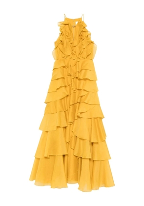 Aje Cleo ruffled gown maxi dress - Yellow