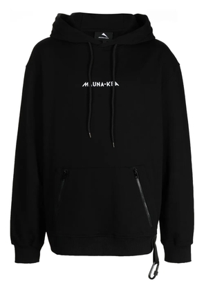 Mauna Kea logo-print cotton hoodie - Black
