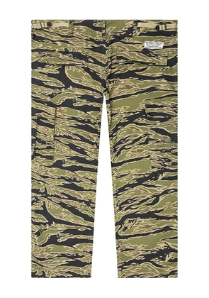 WACKO MARIA tiger camo-print six-pocket trousers - Green