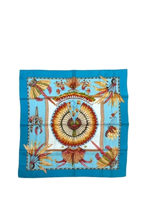 Hermès Pre-Owned 1986-2010 Brazil Silk Scarf 90 scarves - Blue
