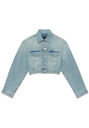 Purple Brand cropped denim jacket - Blue