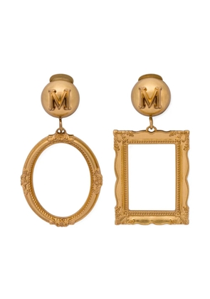 Moschino frame-pendant earrings - Gold
